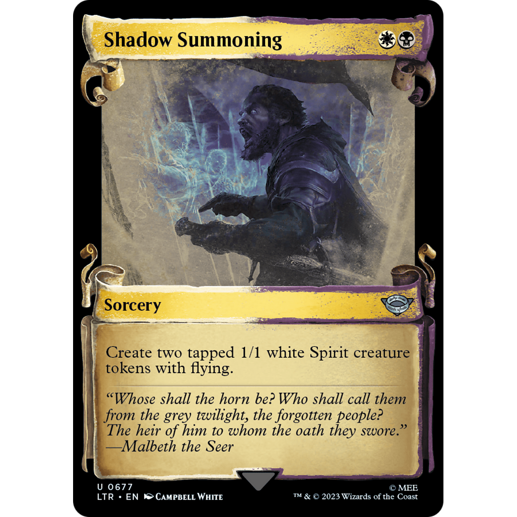 Shadow Summoning (LTR-677) - The Lord of the Rings: Tales of Middle-earth: (Showcase) Foil