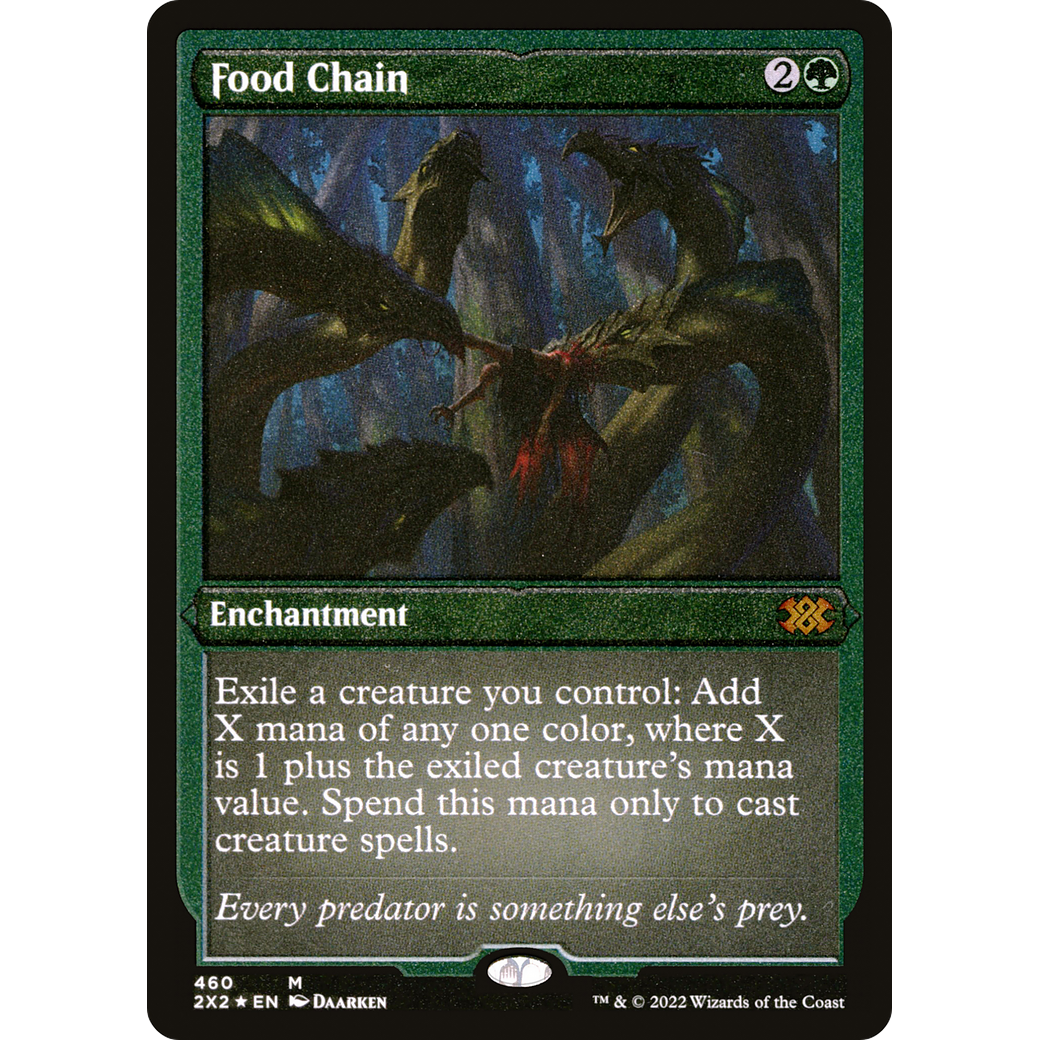 Food Chain (Foil Etched) (2X2-460) - Double Masters 2022 Foil