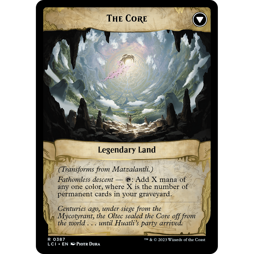 Matzalantli, the Great Door // The Core (LCI-387) - The Lost Caverns of Ixalan: (Extended Art) Foil