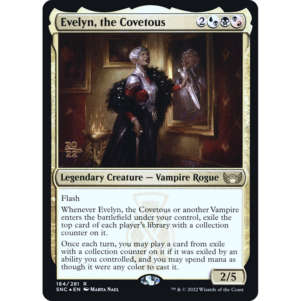 Evelyn, the Covetous (PRE-184) - Streets of New Capenna Promos Foil