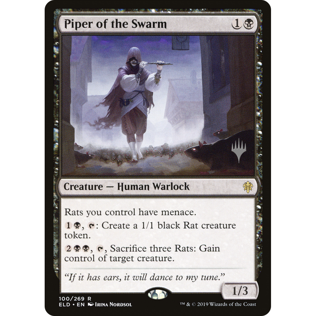 Piper of the Swarm (PPELD-100) - Throne of Eldraine Promos Foil