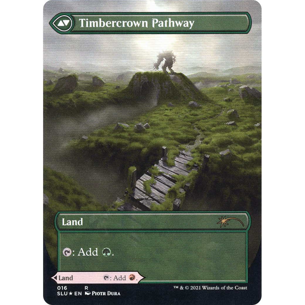 Cragcrown Pathway (Borderless) (SLU-016) - Secret Lair: Ultimate Edition: (Showcase) (Borderless) Foil