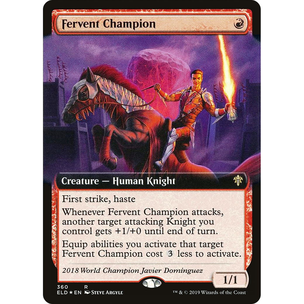 Fervent Champion (Extended Art) (ELD-360) - Throne of Eldraine: (Extended Art) Foil