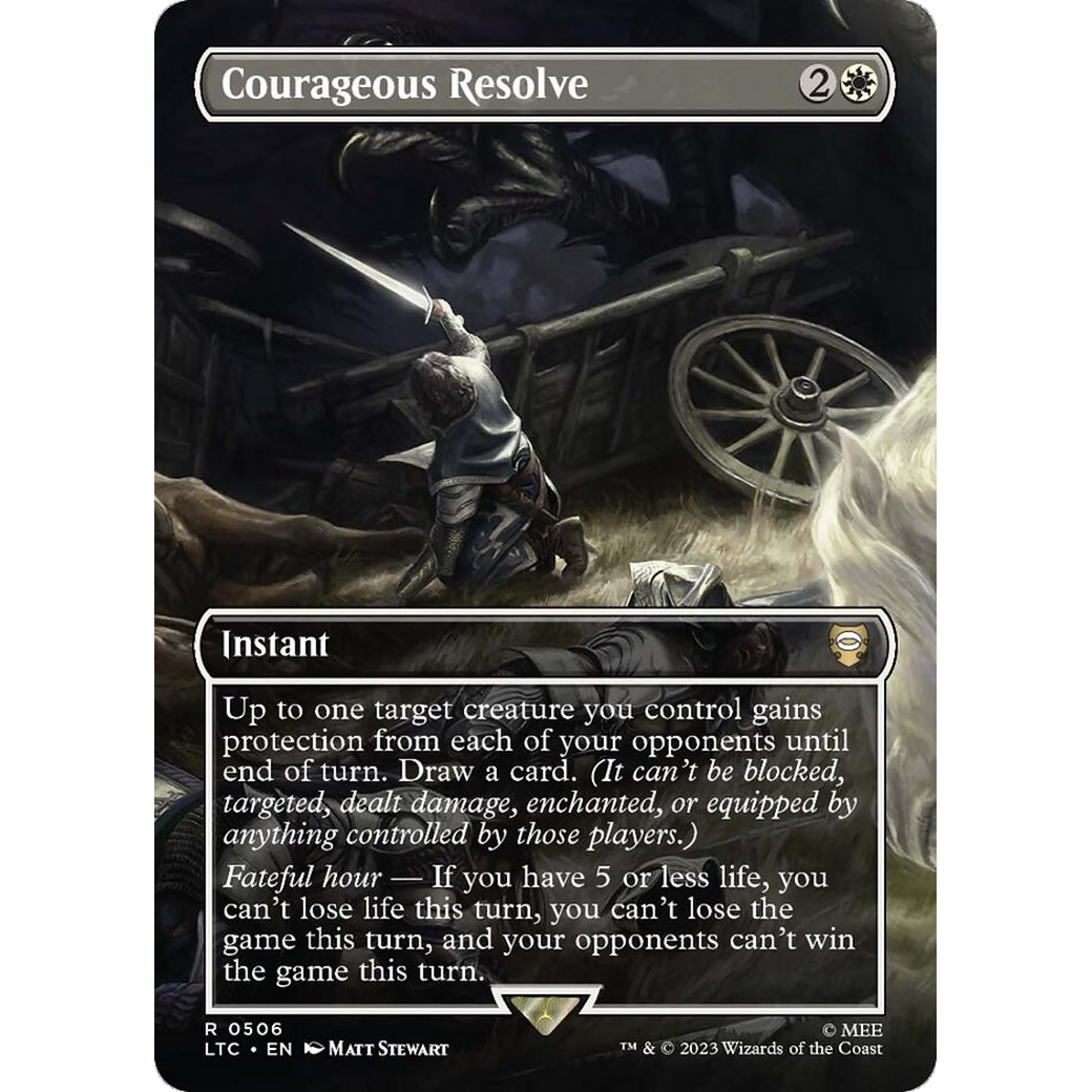 Courageous Resolve (LTC-506) - Tales of Middle-earth Commander (Borderless) Foil