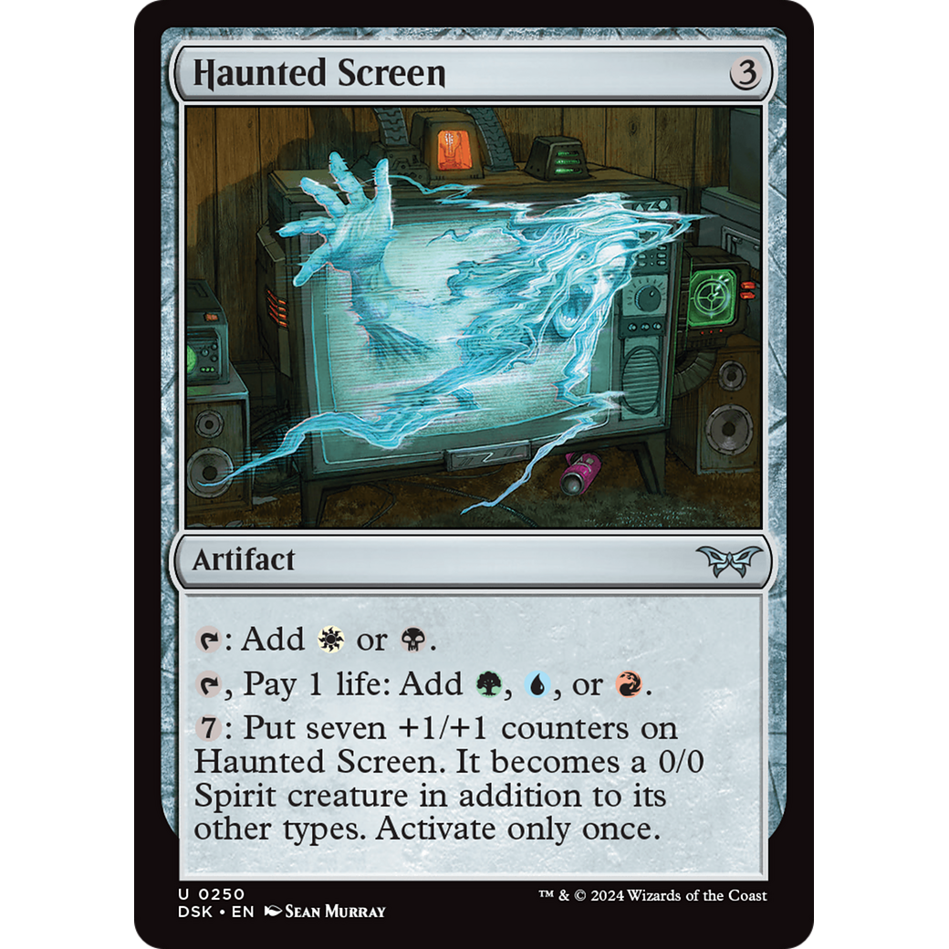 Haunted Screen (DSK-250) - Duskmourn: House of Horror Foil