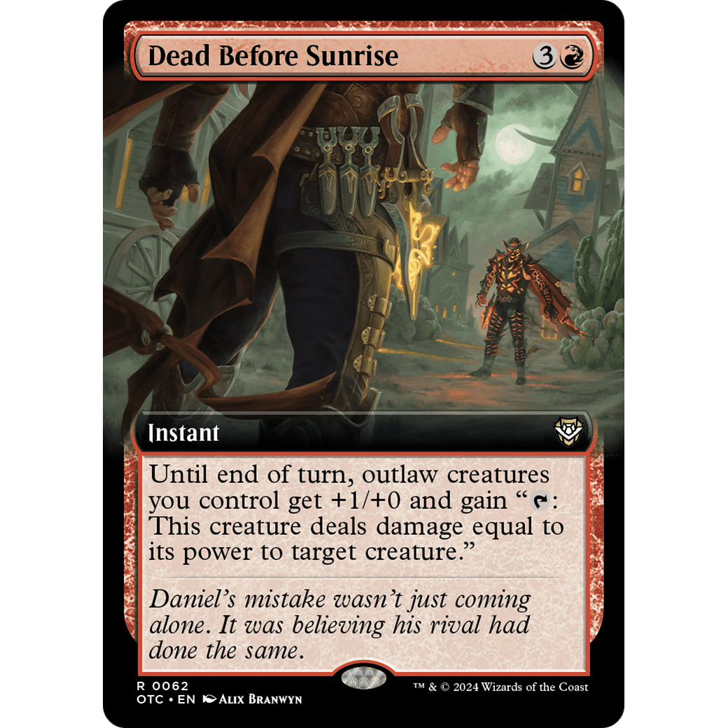 Dead Before Sunrise (OTC-062) - Outlaws of Thunder Junction Commander: (Extended Art)