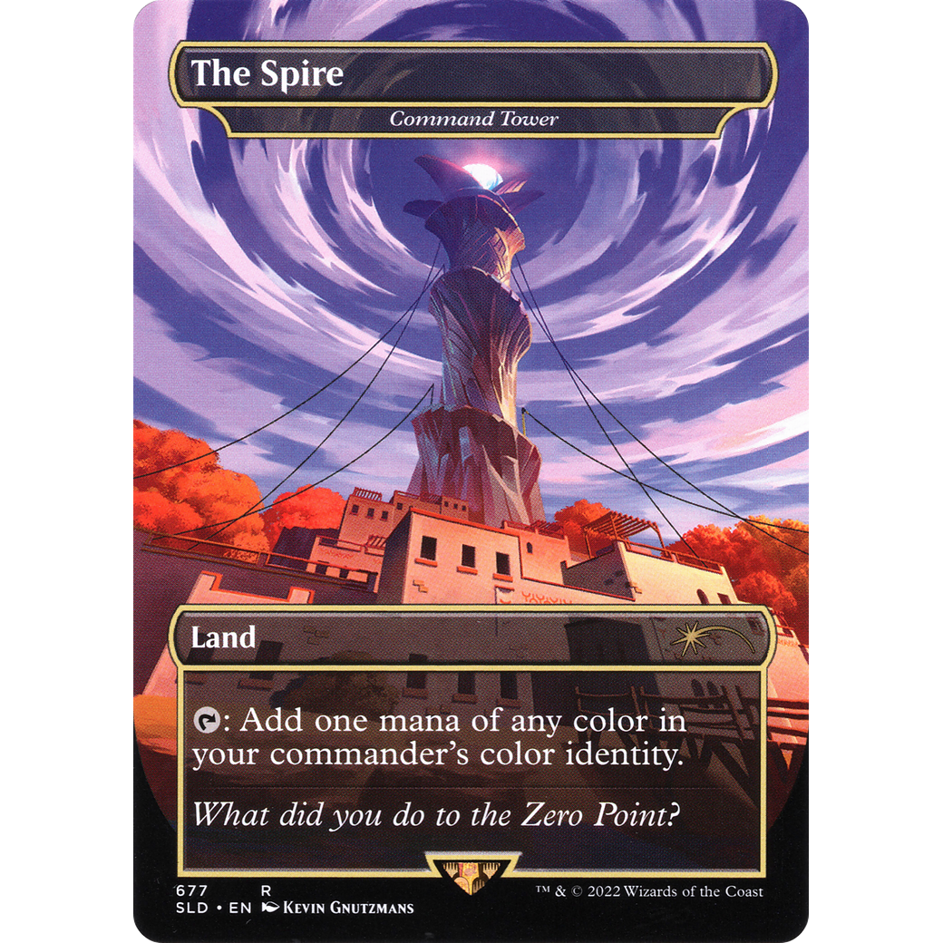 The Spire - Command Tower (SLD-677) - Secret Lair Drop / The Spire (Borderless) Foil
