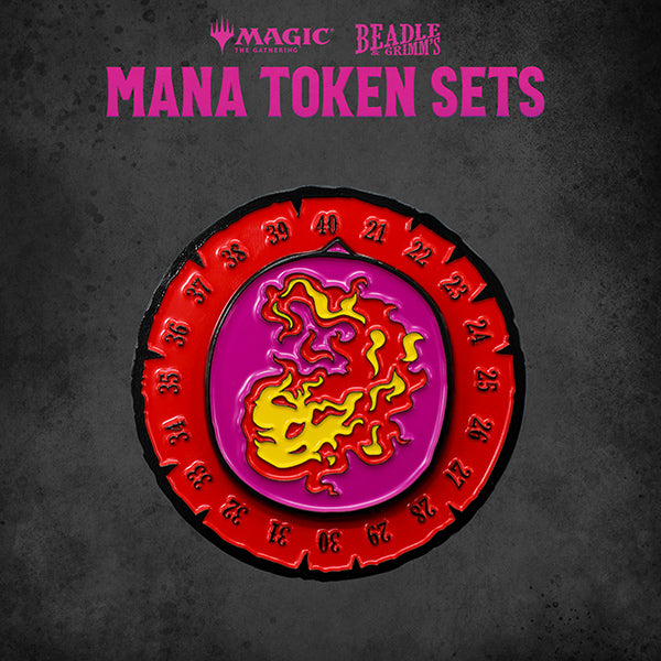 Magic: Red Mana Metal Token Set