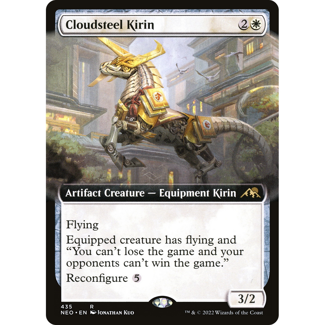 Cloudsteel Kirin (NEO-435) - Kamigawa: Neon Dynasty: (Extended Art)