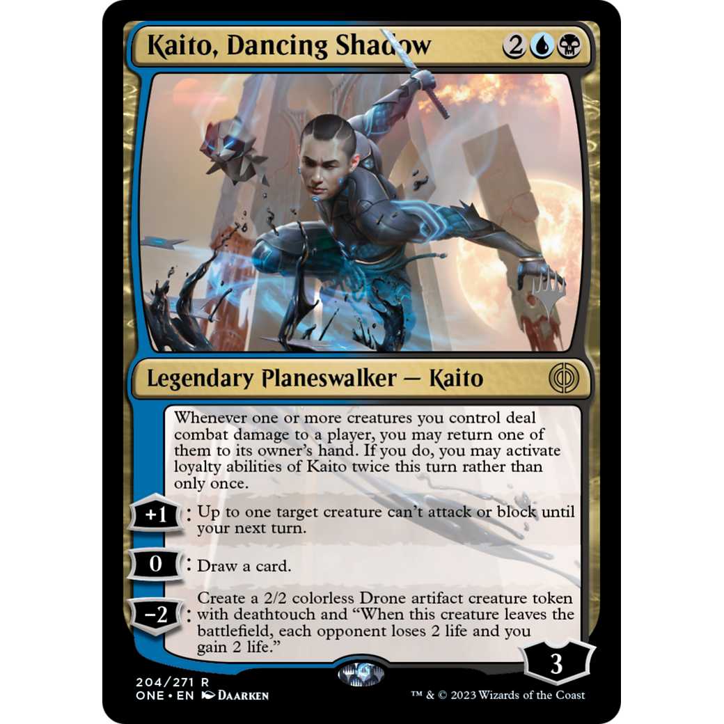 Kaito, Dancing Shadow (PPONE-204P) - Phyrexia: All Will Be One Promos Foil