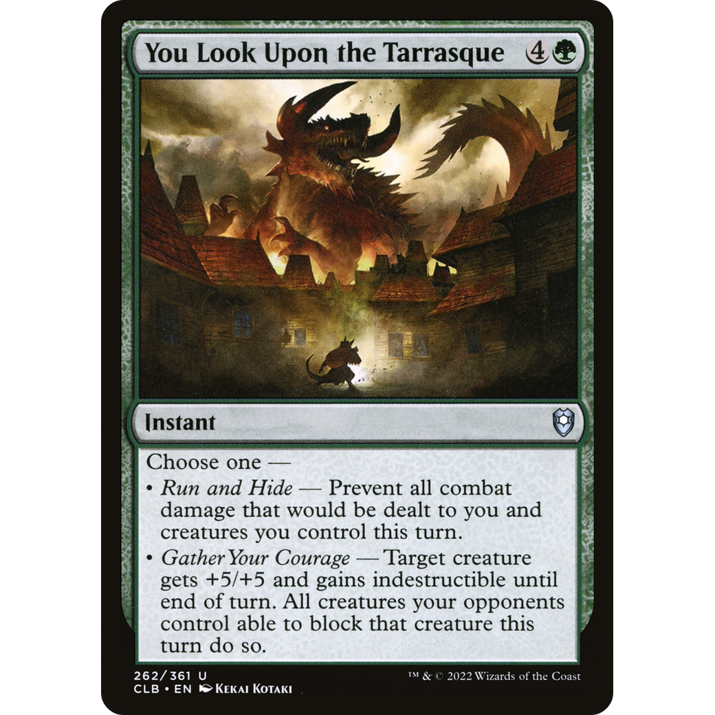 You Look Upon the Tarrasque (CLB-262) - Commander Legends: Battle for Baldur's Gate Foil