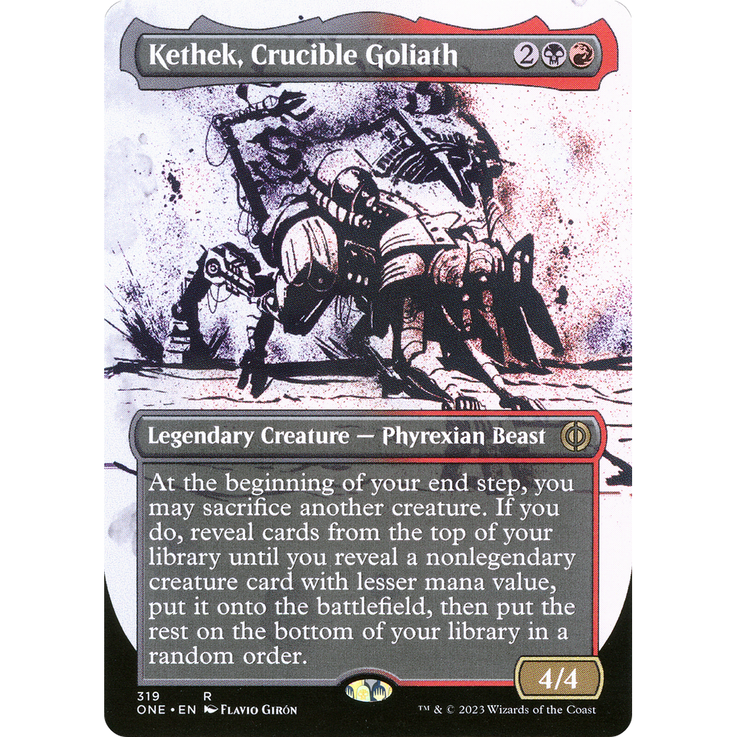 Kethek, Crucible Goliath (ONE-319) - Phyrexia: All Will Be One: (Showcase) (Borderless)