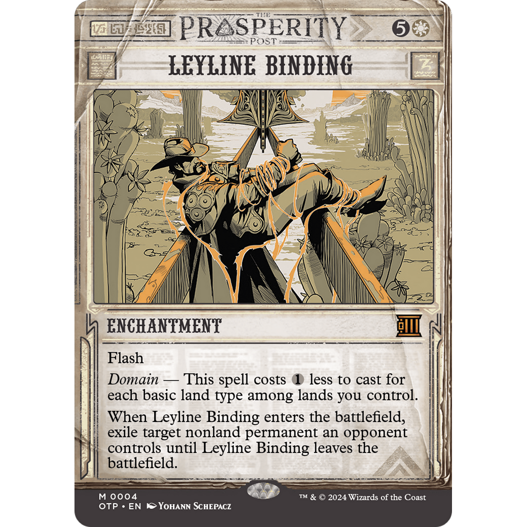 Leyline Binding (OTP-004) - Breaking News: (Showcase) (Borderless) Foil