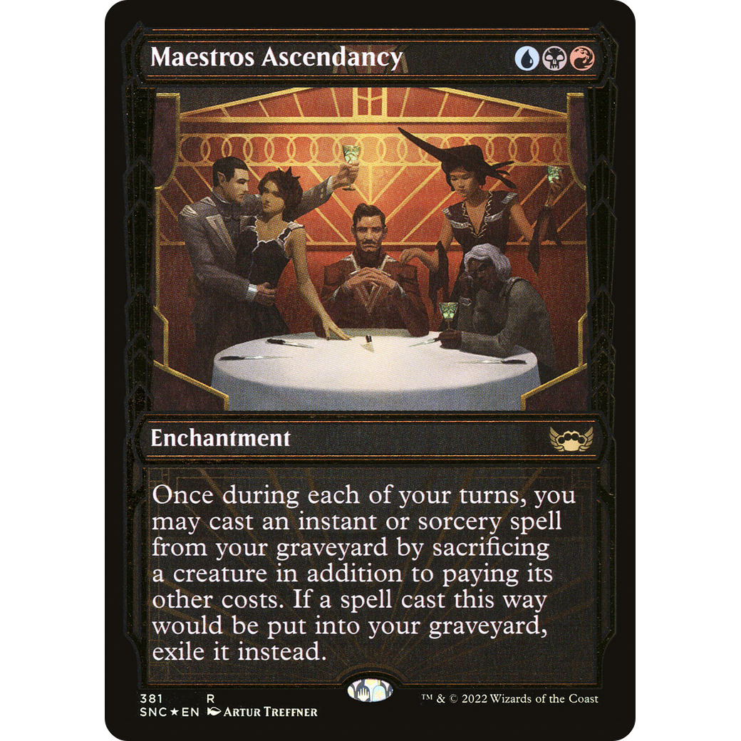 Maestros Ascendancy (Gilded Foil) (SNC-381) - Streets of New Capenna: (Showcase) Foil