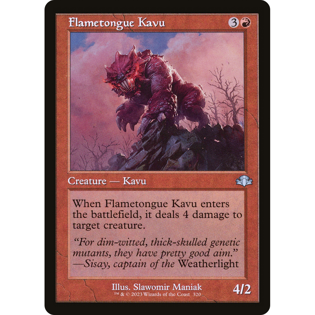 Flametongue Kavu (Retro Frame) (DMR-320) - Dominaria Remastered