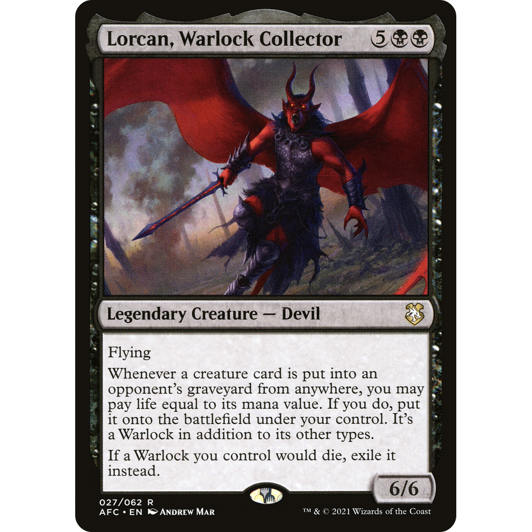 Lorcan, Warlock Collector (AFC-027) - Forgotten Realms Commander
