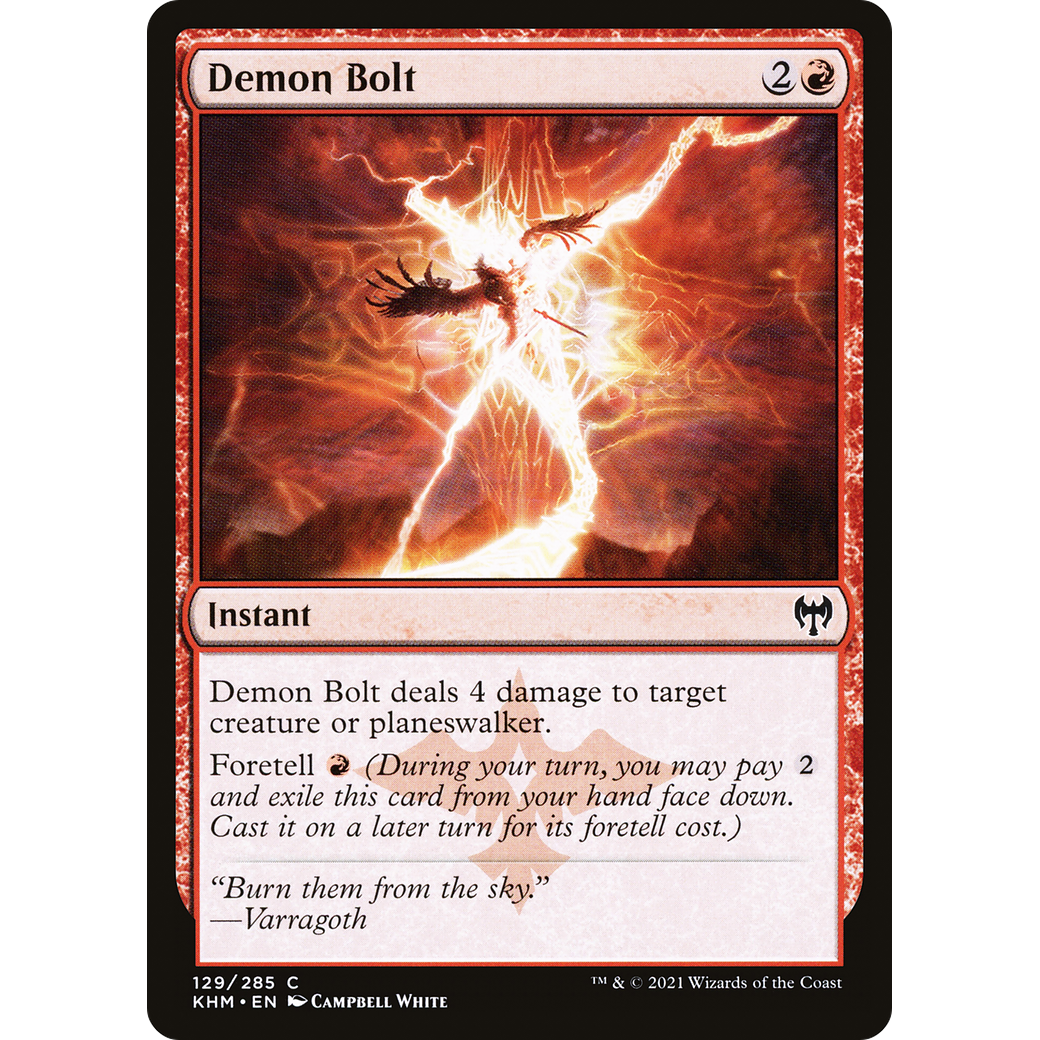 Demon Bolt (KHM-129) - Kaldheim Foil
