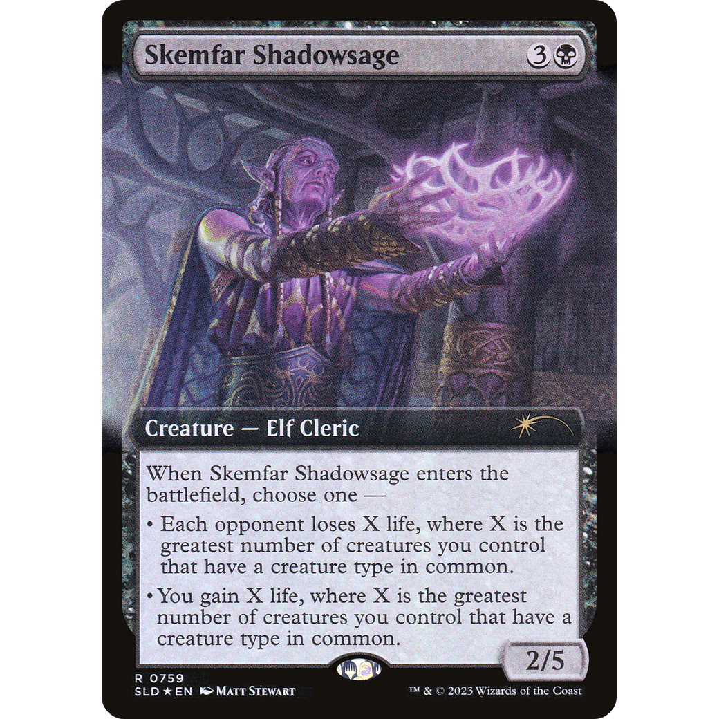 Skemfar Shadowsage (Extended Art) (SLD-759) - Secret Lair Drop: (Extended Art) Foil