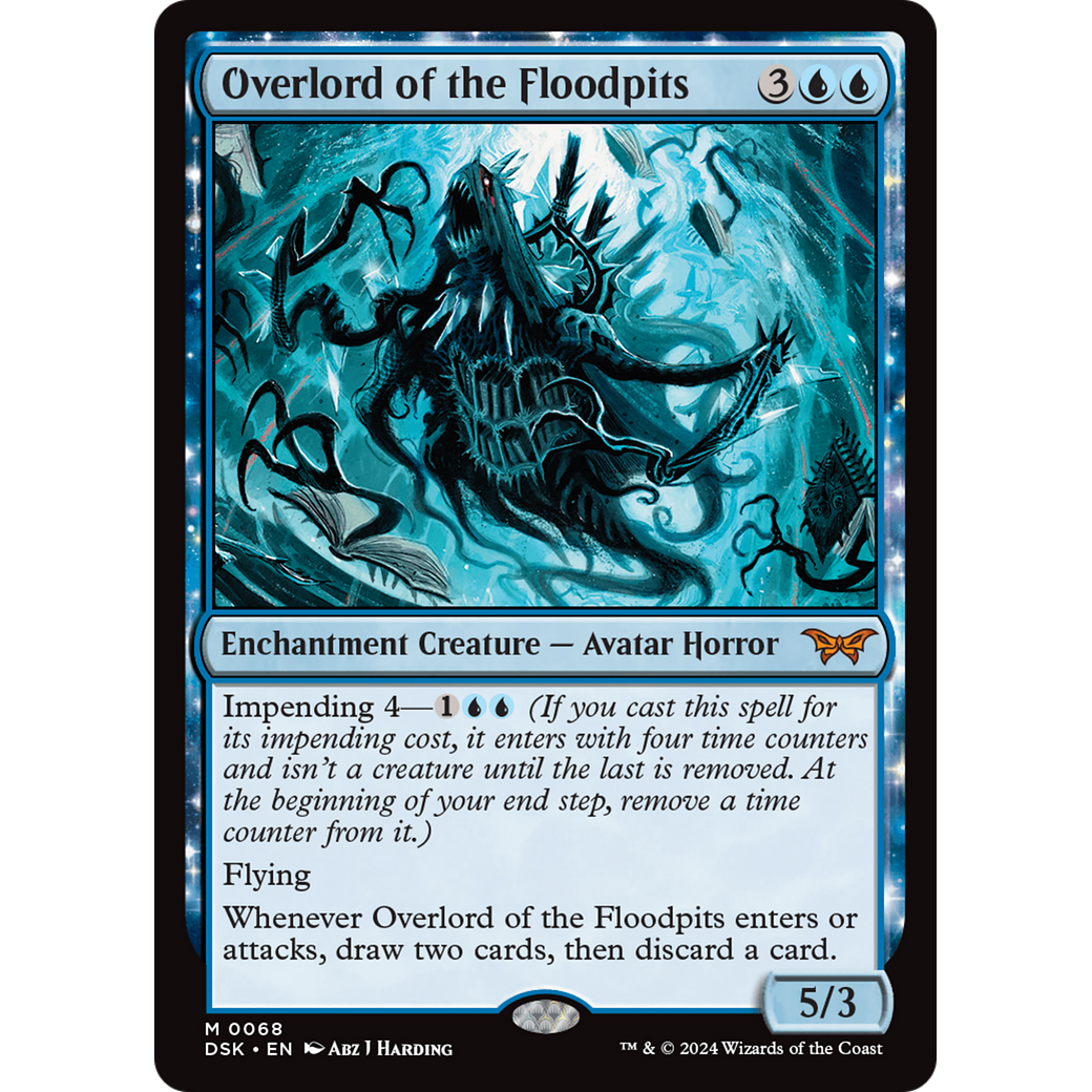 Overlord of the Floodpits (DSK-068) - Duskmourn: House of Horror: (enchantment) Foil