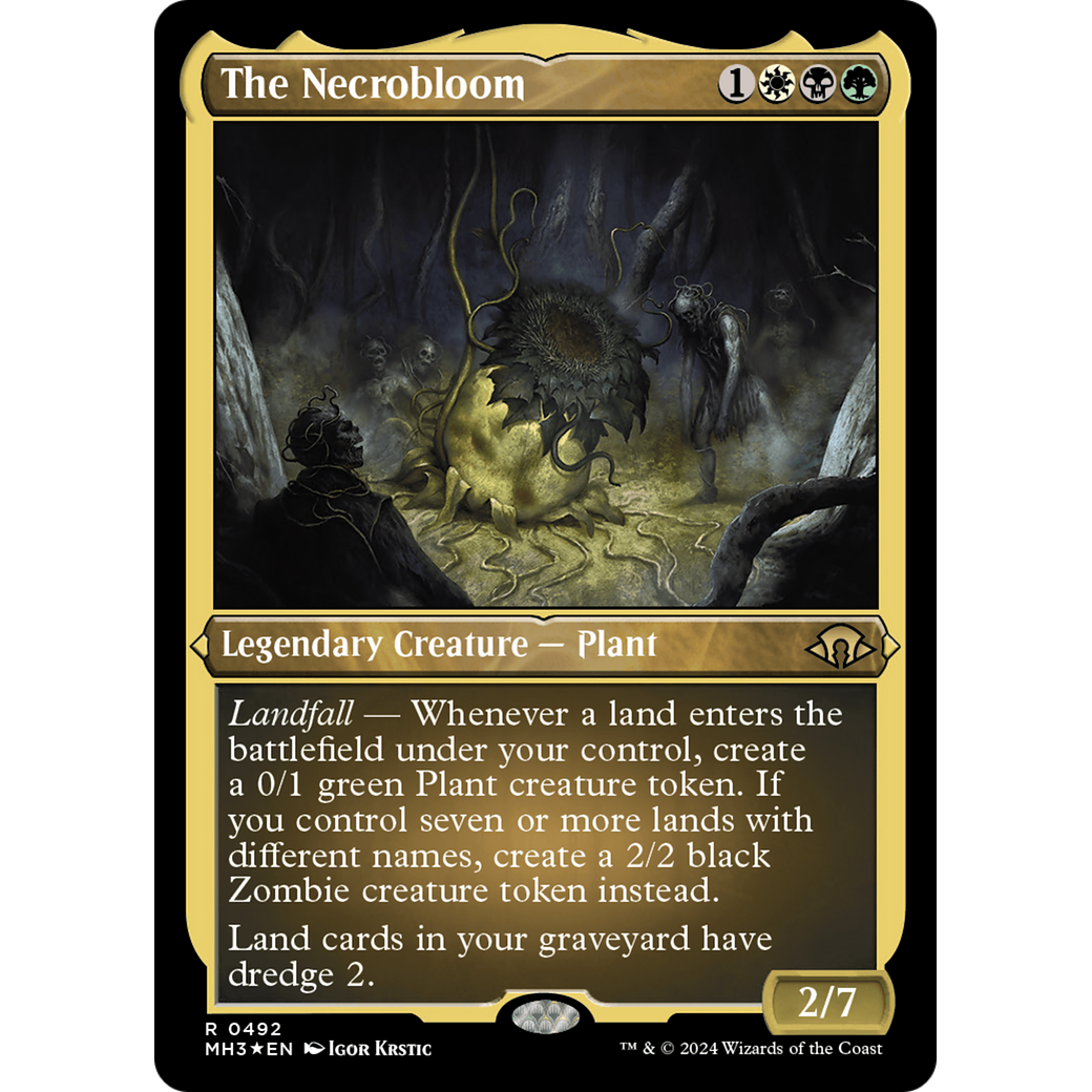 The Necrobloom (MH3-492) - Modern Horizons 3 Etched Foil