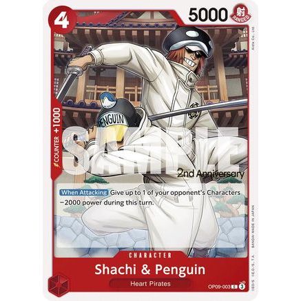 Shachi & Penguin (OP09-003) - Emperors in the New World: 2nd Anniversary Tournament Cards