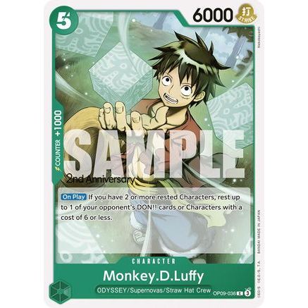 Monkey.D.Luffy (036) (OP09-036) - Emperors in the New World: 2nd Anniversary Tournament Cards