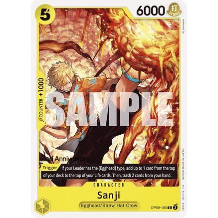 Sanji (105) (OP09-105) - Emperors in the New World: 2nd Anniversary Tournament Cards