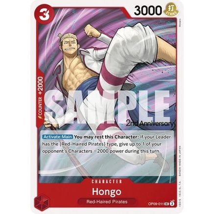 Hongo (OP09-011) - Emperors in the New World: 2nd Anniversary Tournament Cards