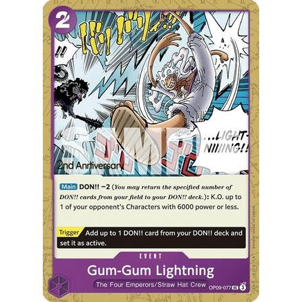 Gum-Gum Lightning (OP09-077) - Emperors in the New World: 2nd Anniversary Tournament Cards