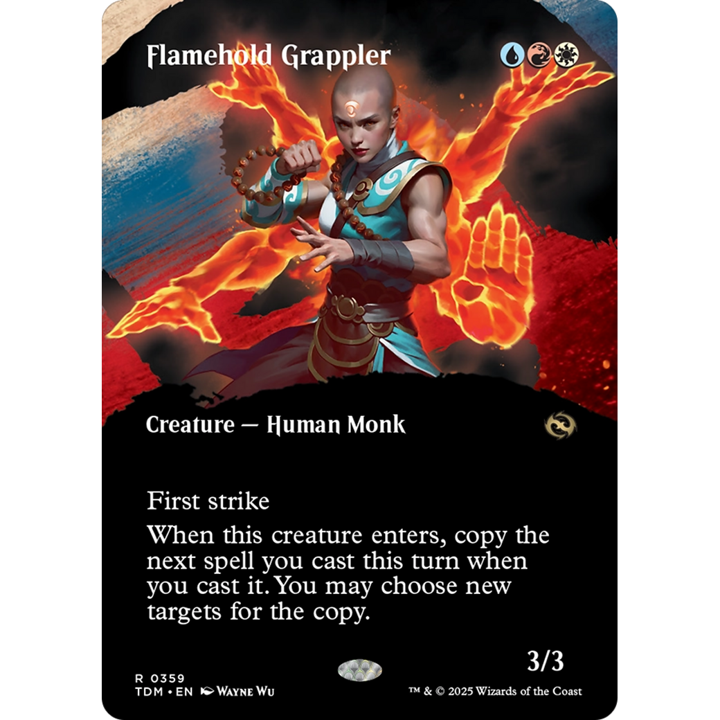 Flamehold Grappler (TDM-359) - Tarkir: Dragonstorm: (Showcase) (Borderless) Foil