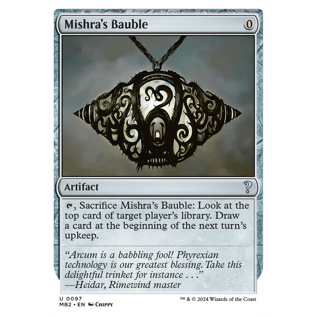 Mishra's Bauble (White Border) (MB2-097) - Mystery Booster 2