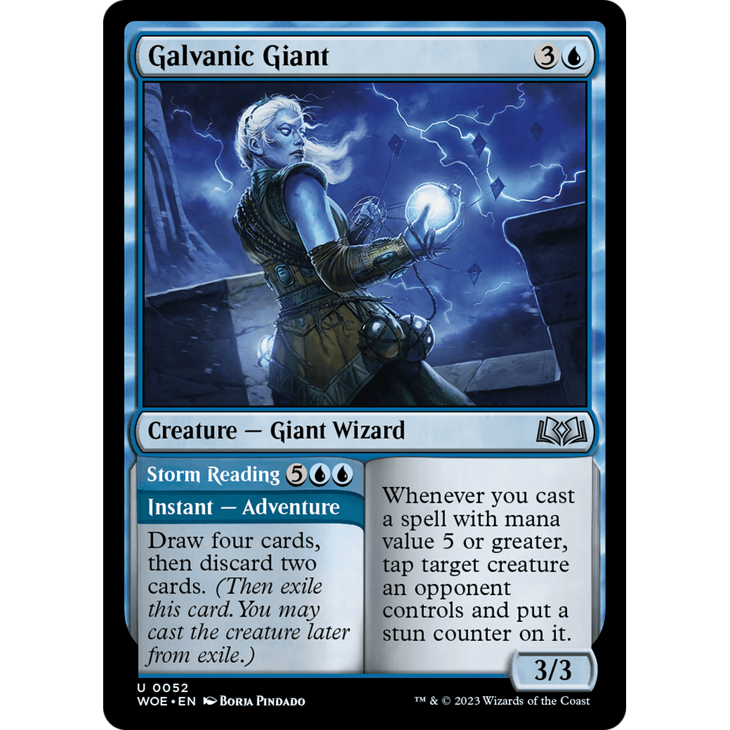 Galvanic Giant // Storm Reading (WOE-052) - Wilds of Eldraine Foil