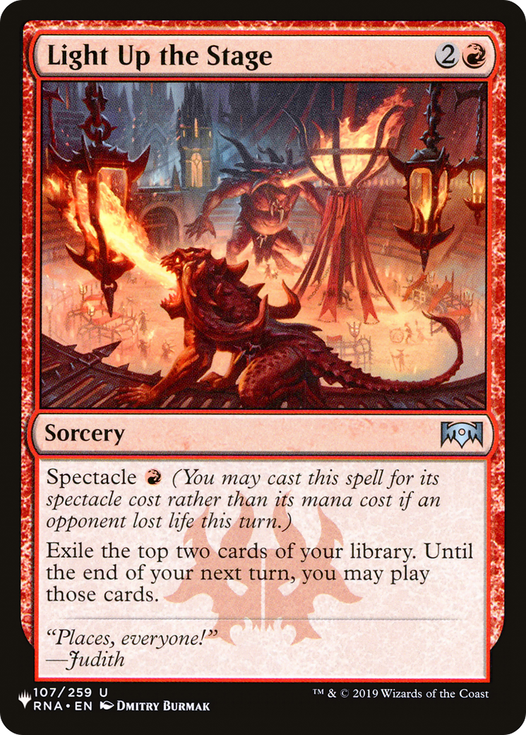 Light Up the Stage (LIST-107/259) - The List