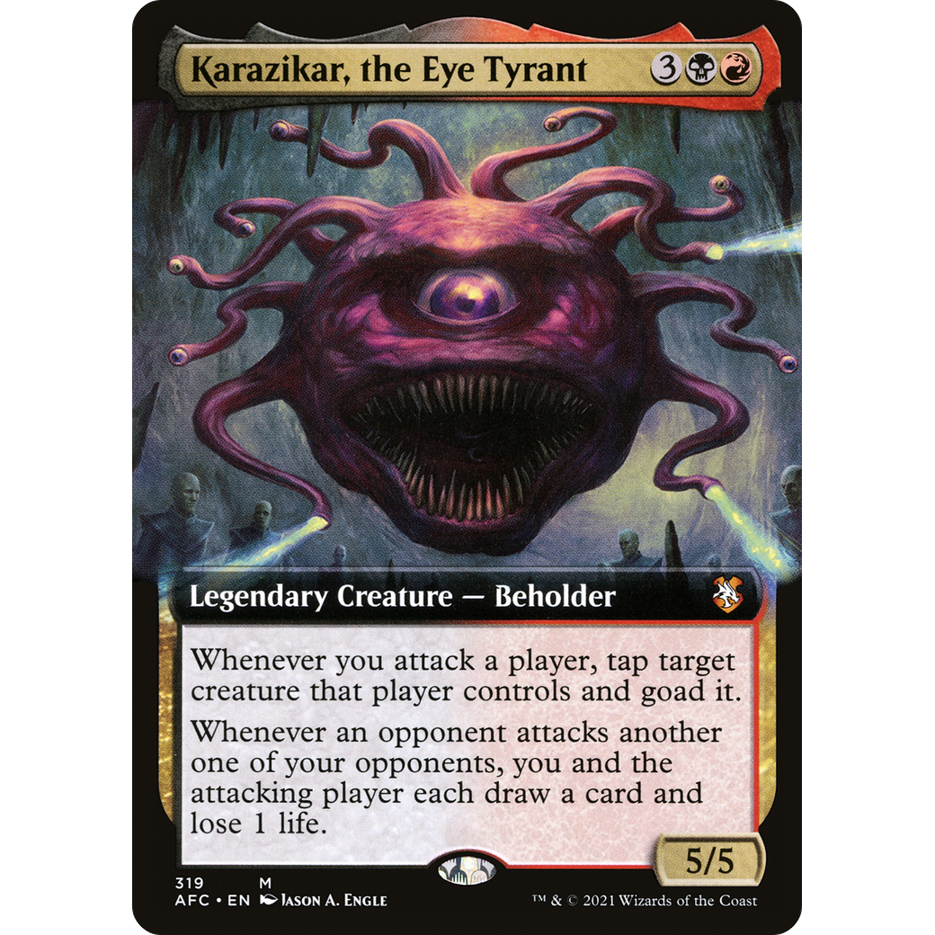 Karazikar, the Eye Tyrant (Extended Art) (AFC-319) - Forgotten Realms Commander: (Extended Art)