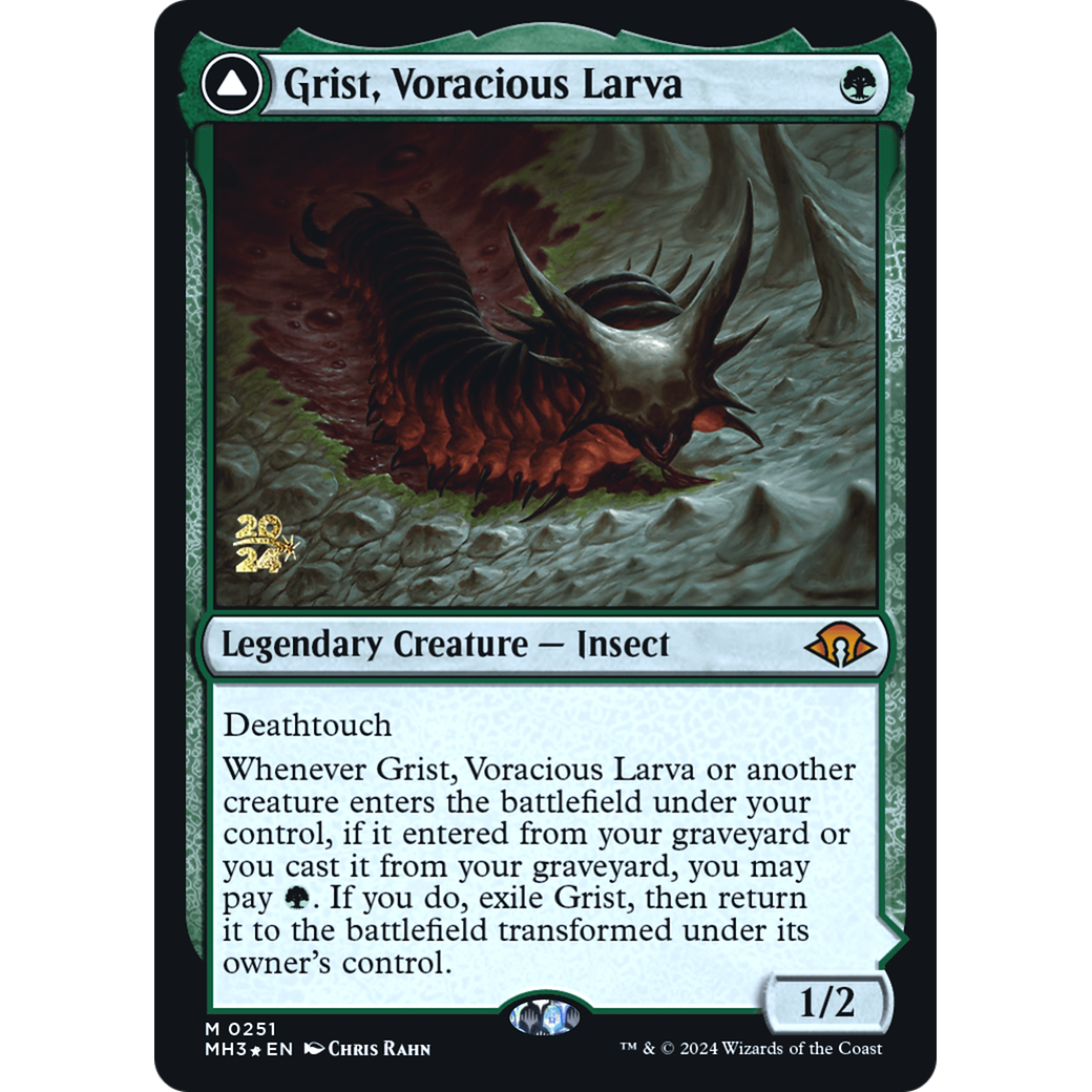 Grist, Voracious Larva // Grist, the Plague Swarm (PRE-251S) - Modern Horizons 3 Promos Foil