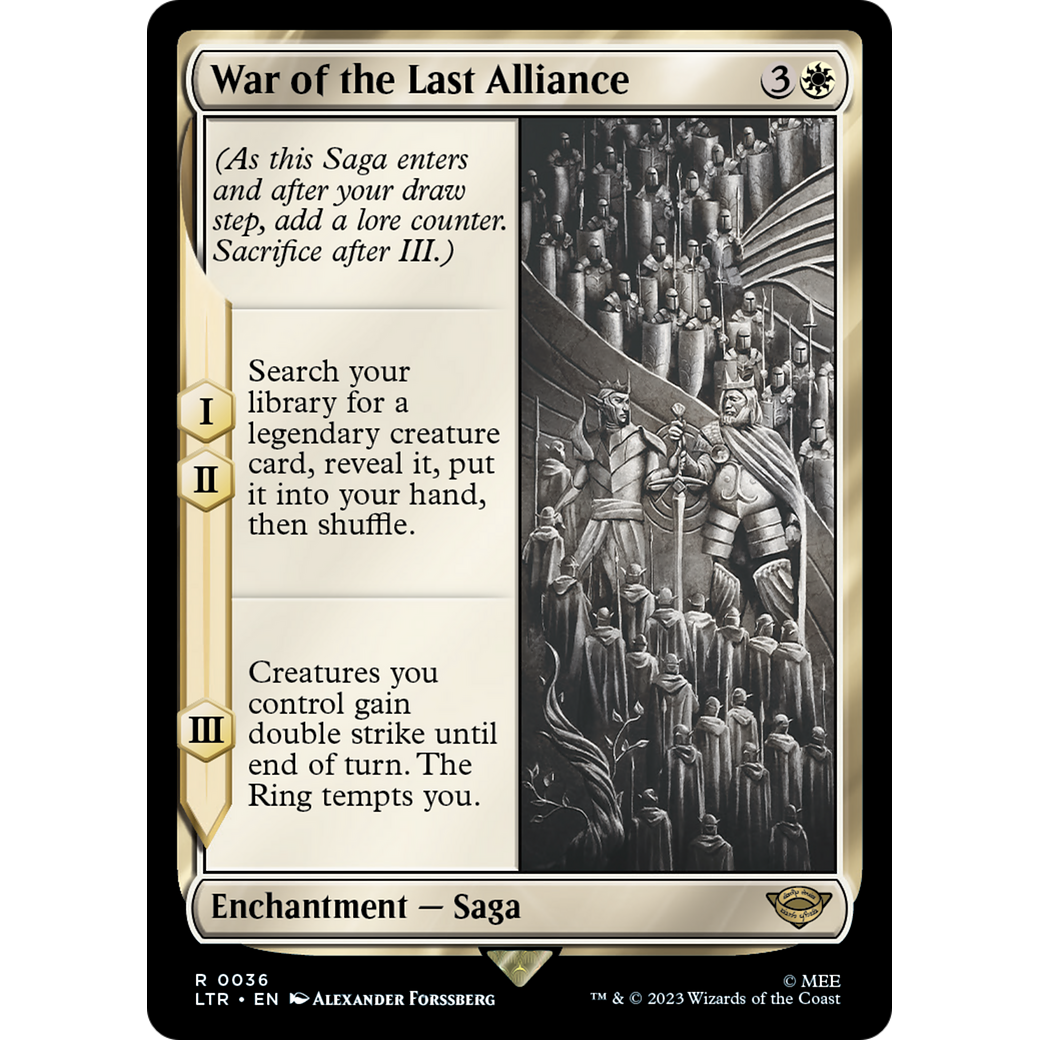 War of the Last Alliance (LTR-036) - The Lord of the Rings: Tales of Middle-earth Foil