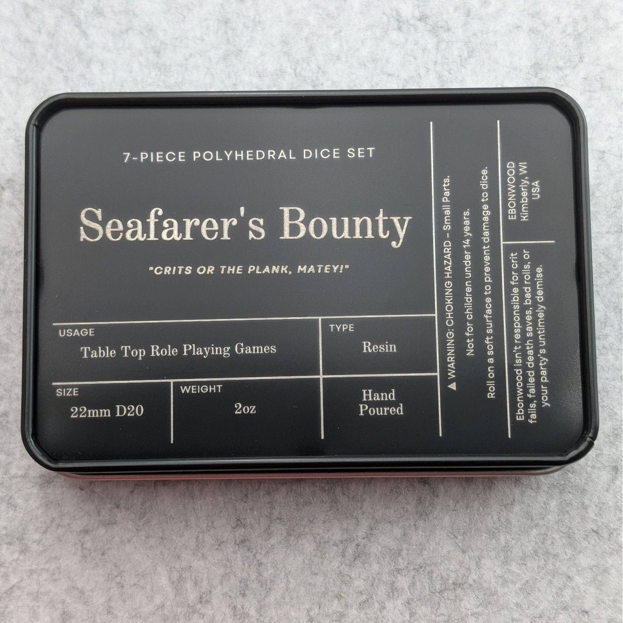 Seafarer's Bounty - Set of 7 Luxury D&D Dice Set