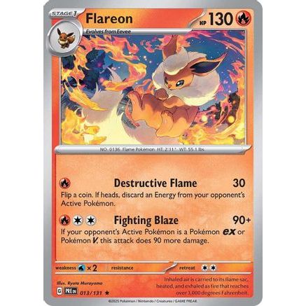 Flareon 13 - SV Prismatic Evolutions Reverse Holofoil