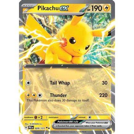 Pikachu ex - 028/131 28 - SV Prismatic Evolutions Holofoil