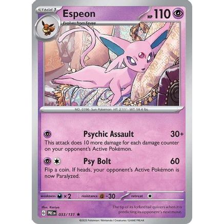 Espeon 33 - SV Prismatic Evolutions Reverse Holofoil