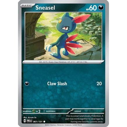 Sneasel 61 - SV Prismatic Evolutions Reverse Holofoil