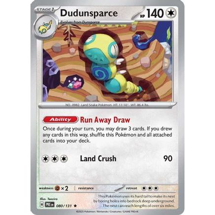 Dudunsparce 80 - SV Prismatic Evolutions Reverse Holofoil