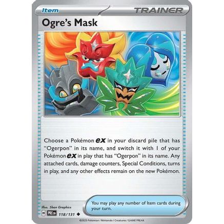 Ogre's Mask 118 - SV Prismatic Evolutions Reverse Holofoil
