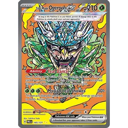 Teal Mask Ogerpon ex - 145/131 145 - SV Prismatic Evolutions Holofoil
