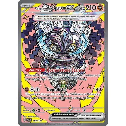 Cornerstone Mask Ogerpon ex - 160/131 160 - SV Prismatic Evolutions Holofoil