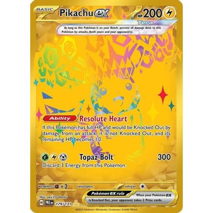 Pikachu ex - 179/131 179 - SV Prismatic Evolutions Holofoil