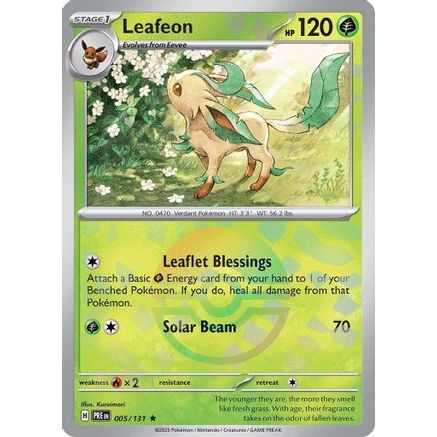 Leafeon (Poke Ball Pattern) 5 - SV Prismatic Evolutions Holofoil