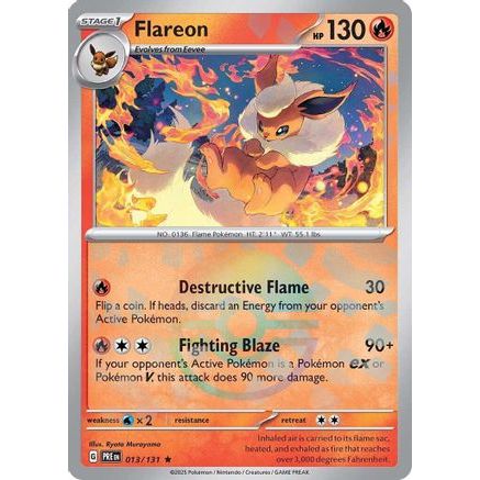 Flareon (Poke Ball Pattern) 13 - SV Prismatic Evolutions Holofoil