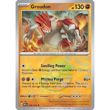 Groudon (Poke Ball Pattern) 49 - SV Prismatic Evolutions Holofoil
