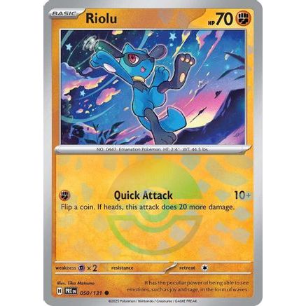 Riolu (Poke Ball Pattern) 50 - SV Prismatic Evolutions Holofoil